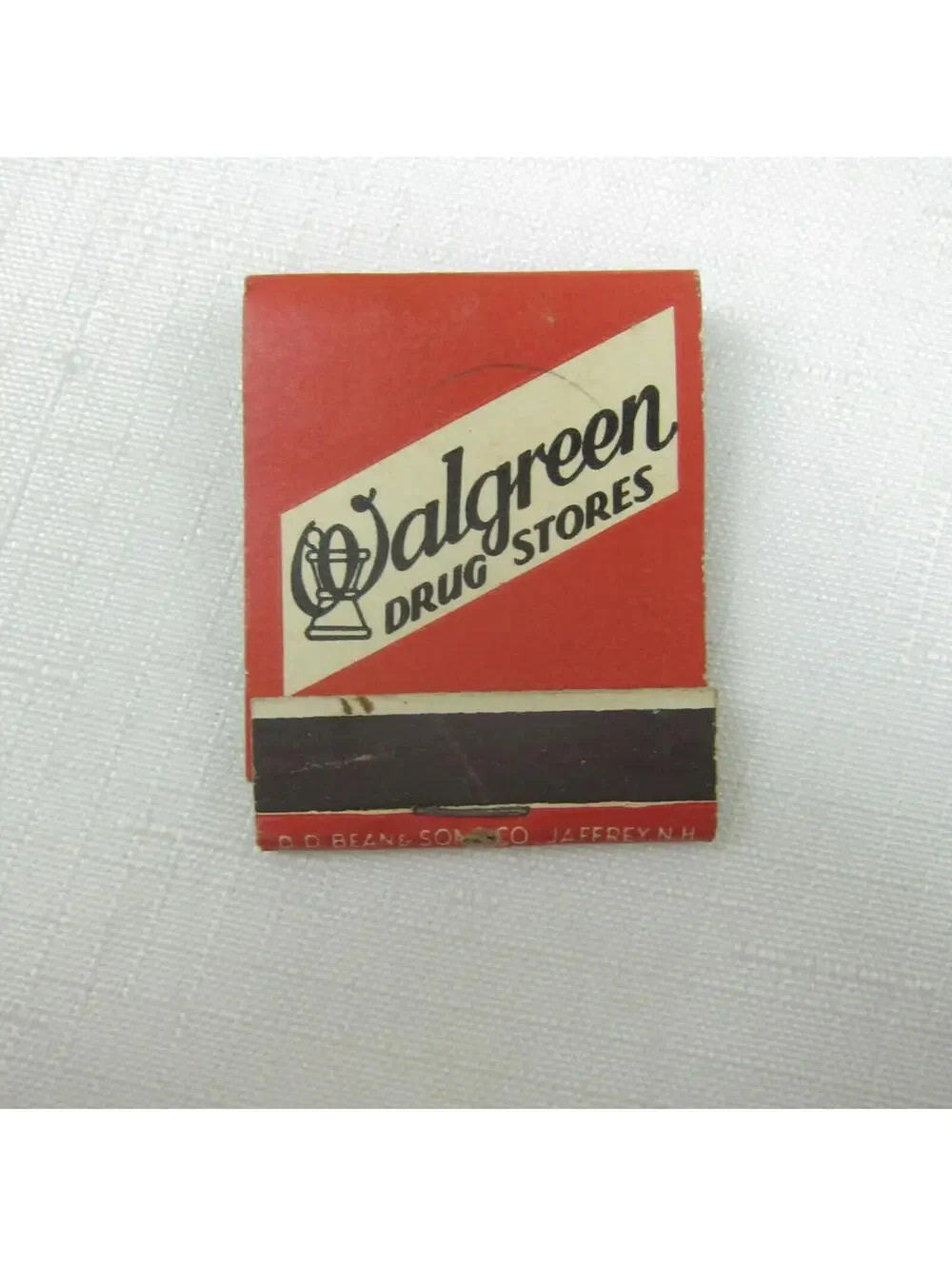 3 Vintage Matchbook SafetyEdge Diamond Wax Paper Portis Hats Walgreen Drug Store